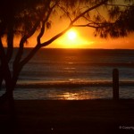 Sun rising after beach.