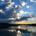 Reflection on river.