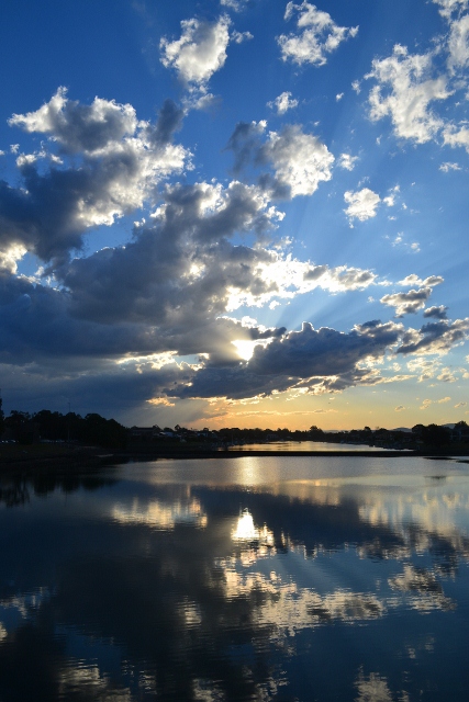 Reflection on river.