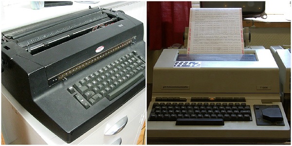 Typewriter and telex